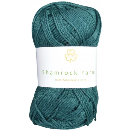 Bästa pris Shamrock Yarns Mercerised Cotton 241 Petrol Grön