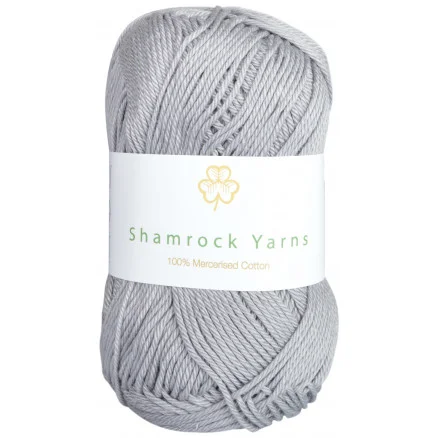 Shamrock Yarns Mercerised Cotton 232 Ljusgrå Populärt val