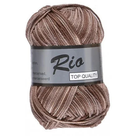 Lammy Rio Garn Print 633 Beige/Brun 50 gram Expressleverans