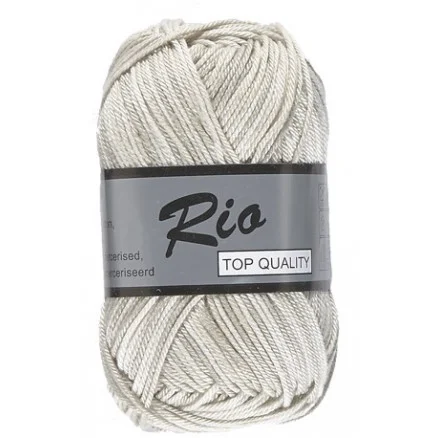 Lågt pris Lammy Rio Garn Print 621 Vit/Grå/Beige 50 gram