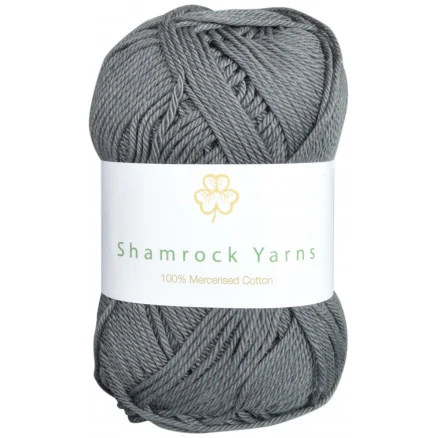 Shamrock Yarns Mercerised Cotton 236 Koksgrå Fri frakt