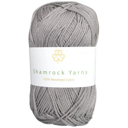 Shamrock Yarns Mercerised Cotton 235 Grå Kampanjpris