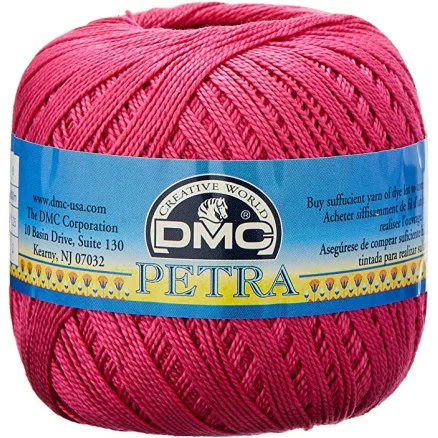DMC Petra nr. 5 Virkgarn Unicolor 53805 Cerise Billigare