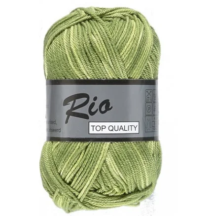 Nedsatt pris Lammy Rio Garn Print 627 Gul/Grön 50 gram