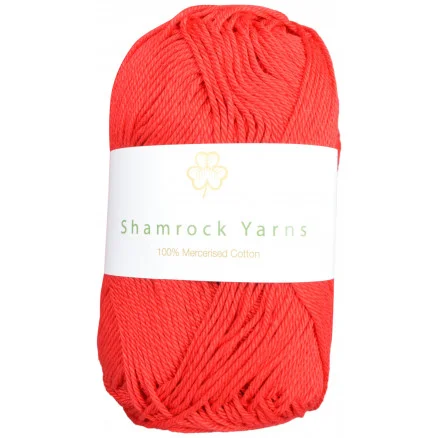 Shamrock Yarns Mercerised Cotton 19 Röd Utförsäljning