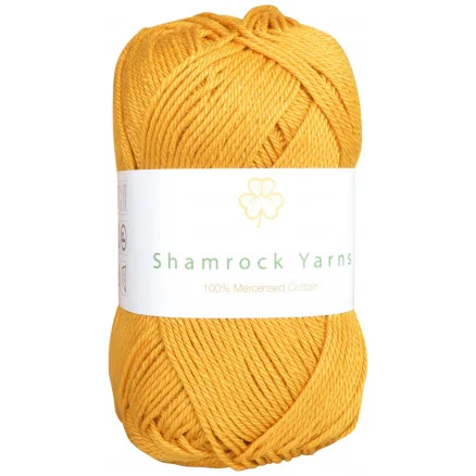 Billigare Shamrock Yarns Mercerised Cotton 190 Senap