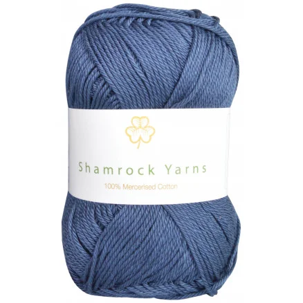 Shamrock Yarns Mercerised Cotton 114 Marinblå Trygg betalning