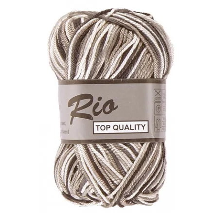 Beställ nu Lammy Rio Garn Print 620 Vit/Beige/Svart 50 gram