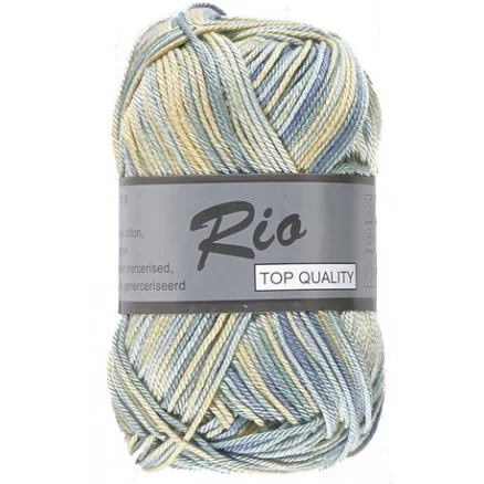 Nyhet Lammy Rio Garn Print 625 Beige/Grön/Blå 50 gram