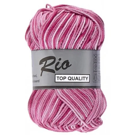 Lammy Rio Garn Print 630 Rosa/Cerise/Lila 50 gram Säker betalning