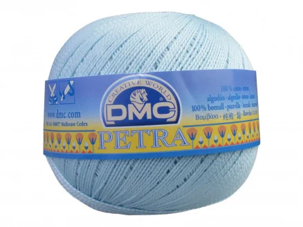 Premium DMC Petra nr. 5 Virkgarn Unicolor 54463 Babyblå