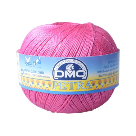DMC Petra nr. 5 Virkgarn Unicolor 53607 Rosa Rabatt