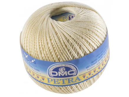 Beställ nu DMC Petra nr. 5 Virkgarn Unicolor 53823 Ljusgul