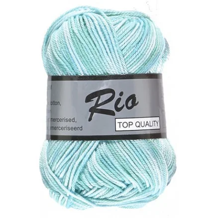 Rea Lammy Rio Garn Print 628 Blå/Turkos/Grön 50 gram