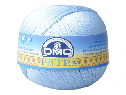 Premium DMC Petra nr. 5 Virkgarn Unicolor 54518 Ljusblå