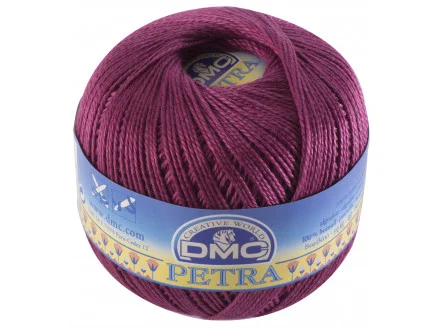DMC Petra nr. 5 Virkgarn Unicolor 53803 Plommon Trygg betalning