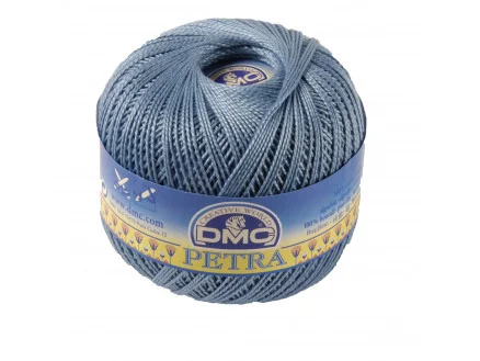 Beställ nu DMC Petra nr. 5 Virkgarn Unicolor 5799 Ljus Denim Blå