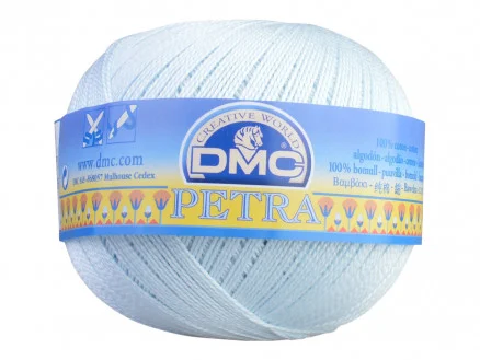 Erbjudande DMC Petra nr. 5 Virkgarn Unicolor 54462 Isblå