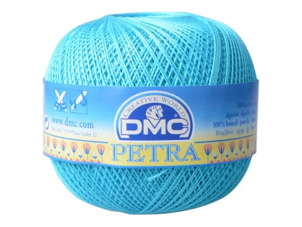 DMC Petra nr. 5 Virkgarn Unicolor 53845 Turkos Snabb frakt