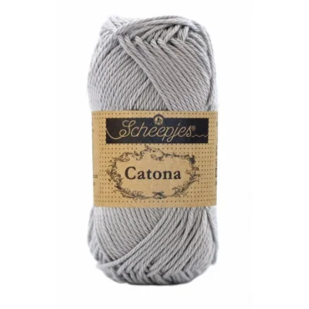 Nedsatt pris Scheepjes Catona Garn Unicolor 074 Mercury