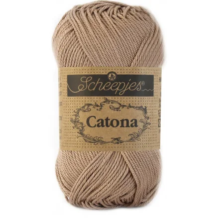Begränsat antal Scheepjes Catona Garn Unicolor 506 Caramel