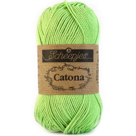 Säker betalning Scheepjes Catona Garn Unicolor 513 Apple Granny