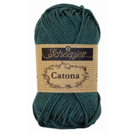 Utförsäljning Scheepjes Catona Garn Unicolor 244 Spruce