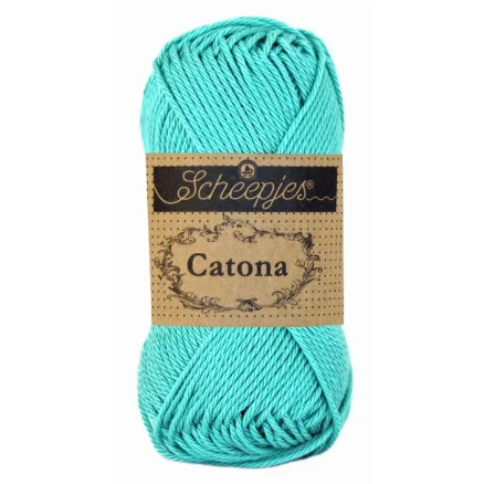 Scheepjes Catona Garn Unicolor 253 Tropic Säker betalning