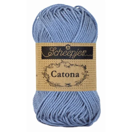 Scheepjes Catona Garn Unicolor 247 Bluebird Nyhet