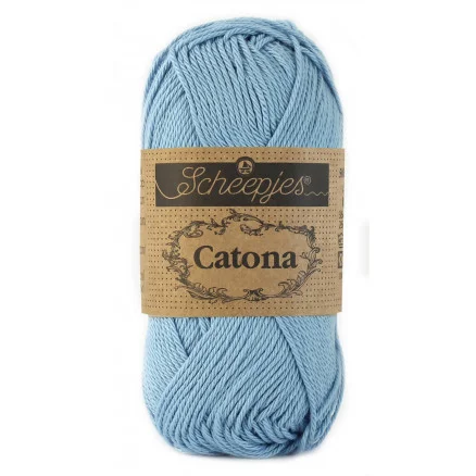 risnedsättning Scheepjes Catona Garn Unicolor 510 Sky Blue