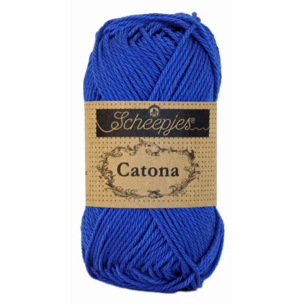 Köp nu Scheepjes Catona Garn Unicolor 201 Electric Blue
