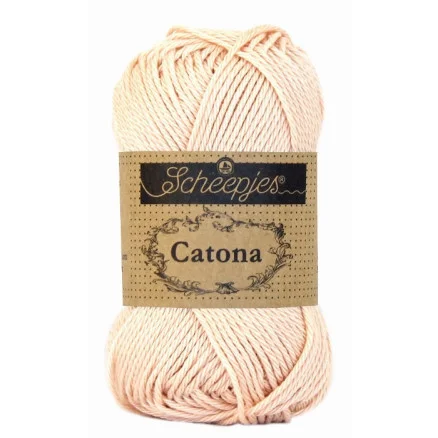 Nedsatt pris Scheepjes Catona Garn Unicolor 263 Petal Peach