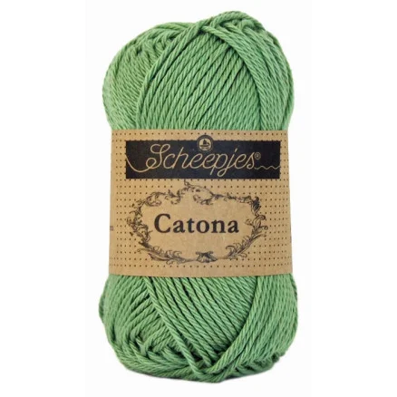 Scheepjes Catona Garn Unicolor 212 Sage Green Endast denna vecka