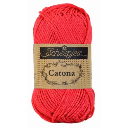 Populärt val Scheepjes Catona Garn Unicolor 256 Carmelia Rose