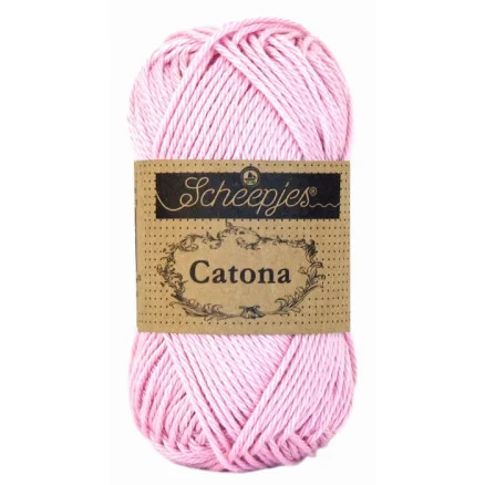Säker betalning Scheepjes Catona Garn Unicolor 246 Icy Pink