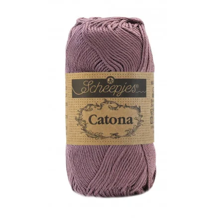Populär Scheepjes Catona Garn Unicolor 526 Ashes