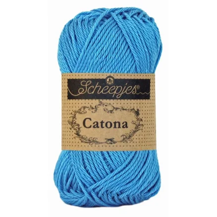 Scheepjes Catona Garn Unicolor 384 Powder Blue Extra rabatt