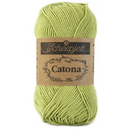 Scheepjes Catona Garn Unicolor 512 Lime Lågt pris