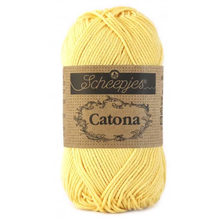 Populärt val Scheepjes Catona Garn Unicolor 522 Primrose