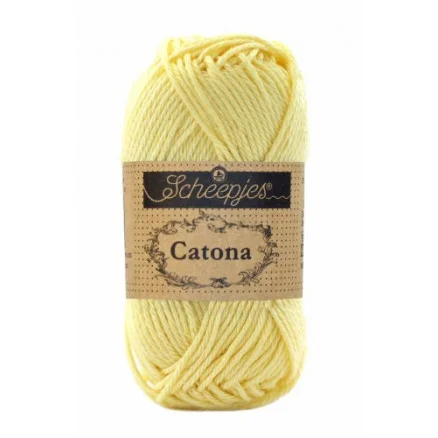 Begränsad tid Scheepjes Catona Garn Unicolor 403 Lemonade