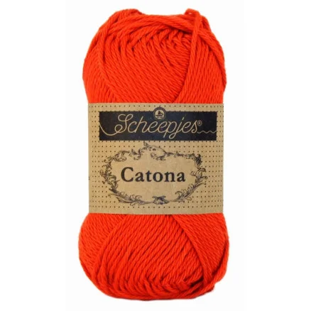 Begränsad tid Scheepjes Catona Garn Unicolor 390 Poppy Rose