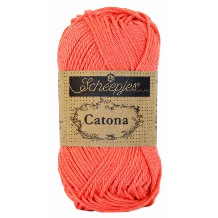 Scheepjes Catona Garn Unicolor 252 Watermelon Trygg betalning