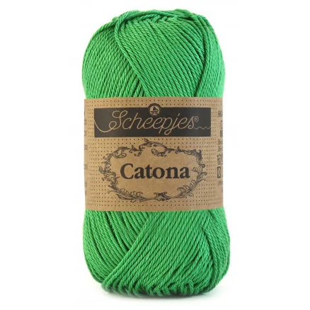 risnedsättning Scheepjes Catona Garn Unicolor 515 Emerald