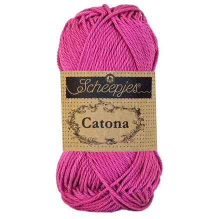 Rabatter Scheepjes Catona Garn Unicolor 251 Garden Rose