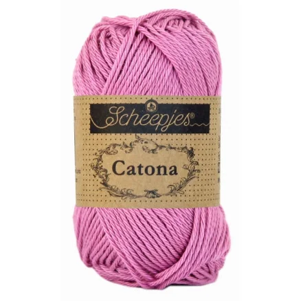 Scheepjes Catona Garn Unicolor 398 Colonial Rose Kampanjpris