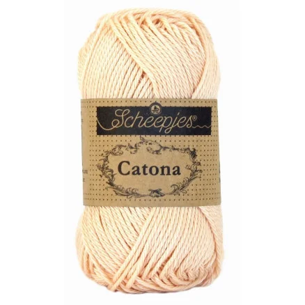 Beställ idag Scheepjes Catona Garn Unicolor 255 Nude
