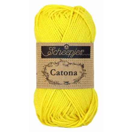 Scheepjes Catona Garn Unicolor 280 Lemon Beställ nu