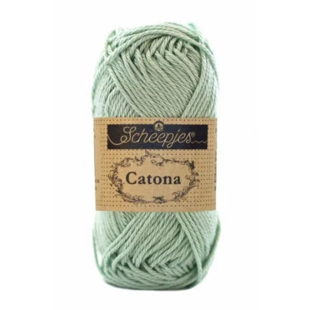 Scheepjes Catona Garn Unicolor 402 Silver Green Handla nu
