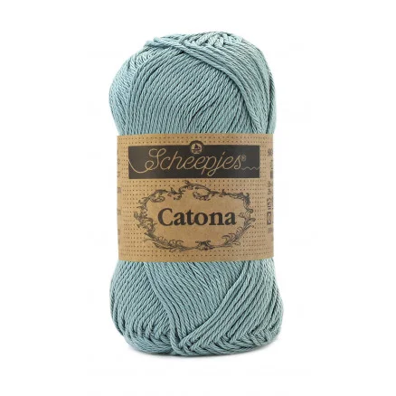 risnedsättning Scheepjes Catona Garn Unicolor 528 Silver Blue