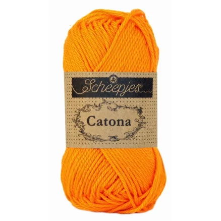 Scheepjes Catona Garn Unicolor 281 Tangerine Billig